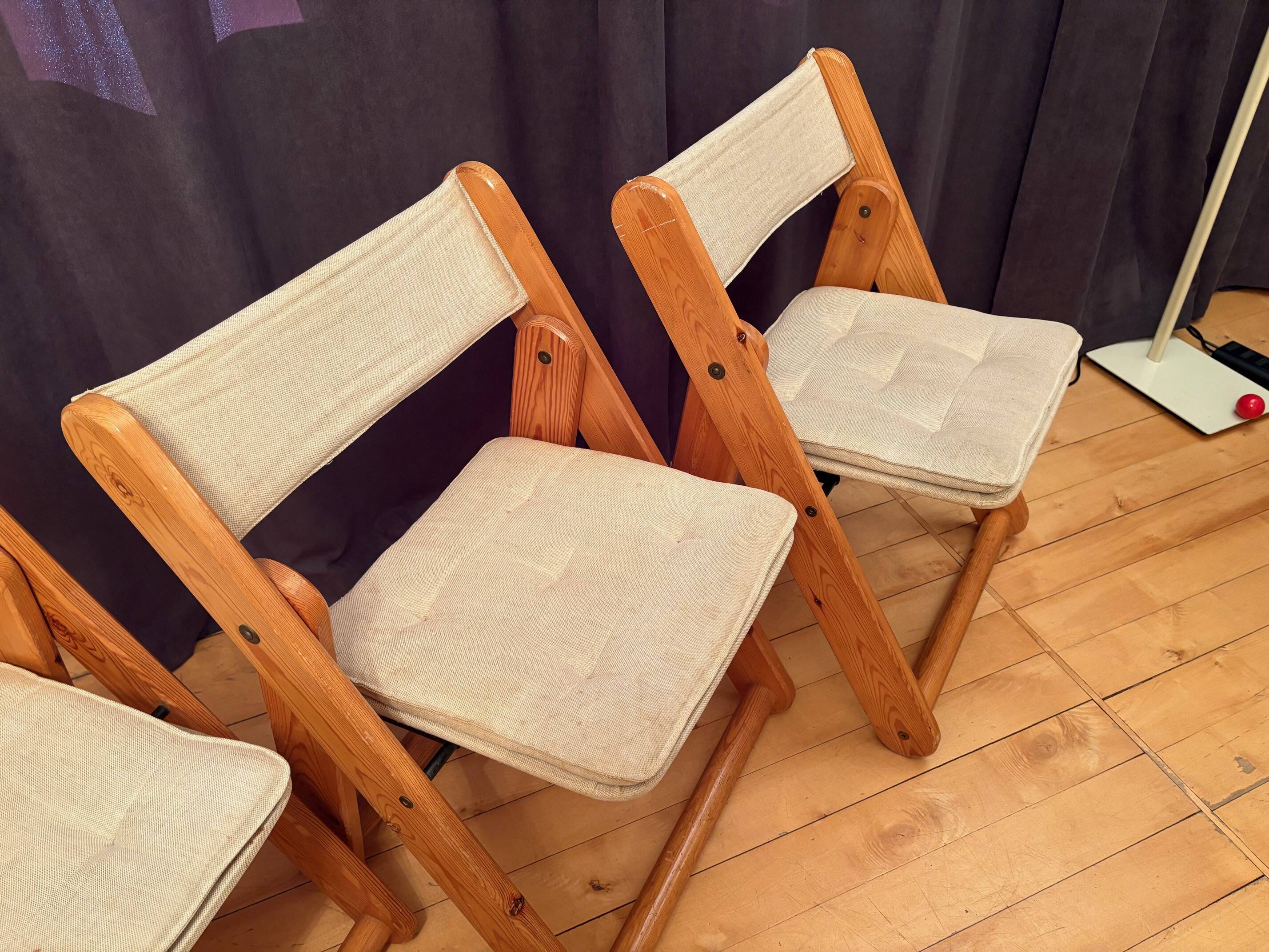 Set of three Kon-Tiki chairs designed by Gillis Lundgren, Ikea, Sweden, 197