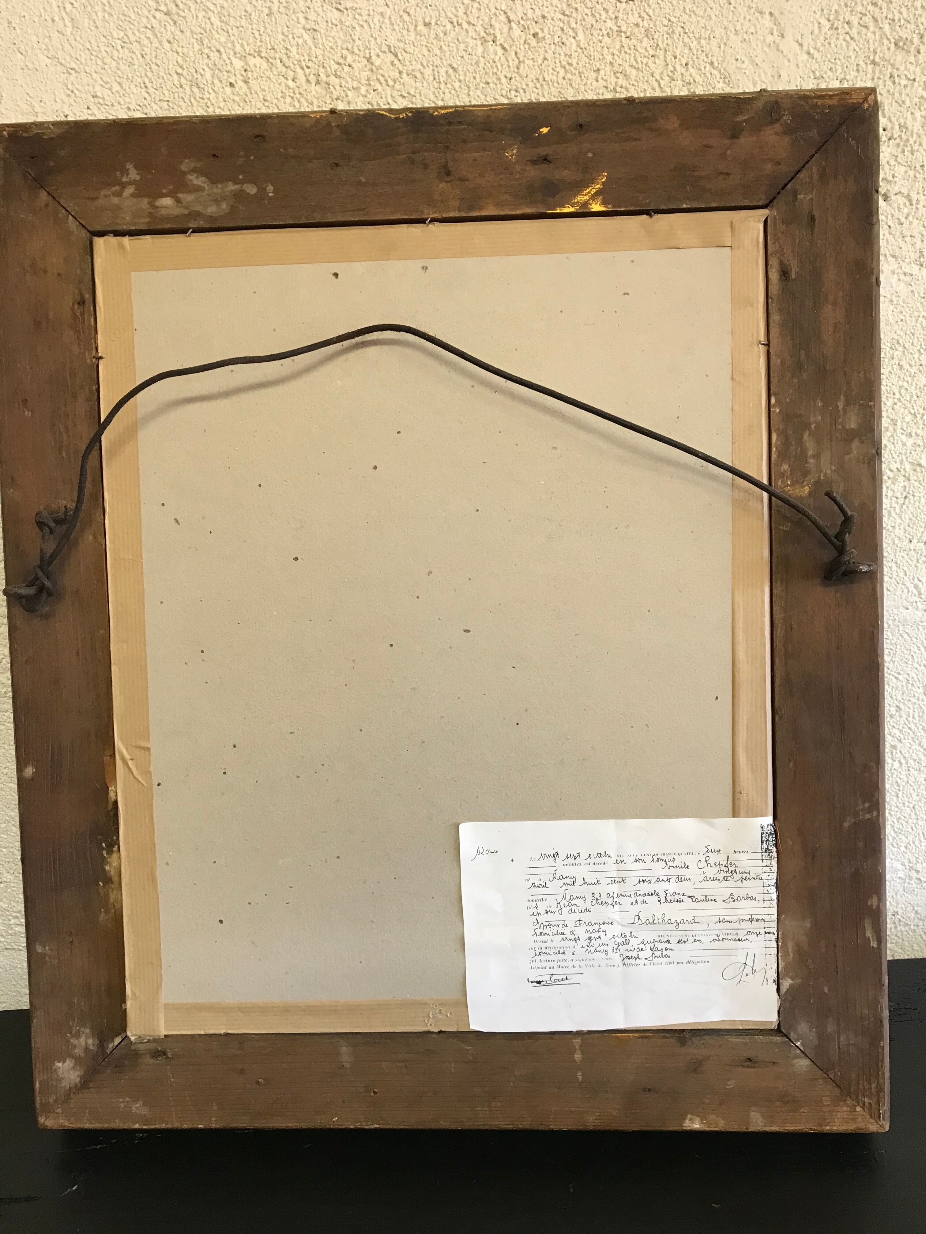 Beautiful framed portrait of Emile Chepfer