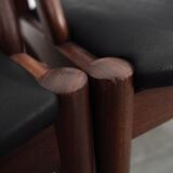 Set of four teak chairs, Danish design, 1970s, designer: Kai Kristiansen
