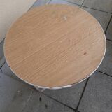 Table basse en rotin et formica