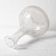 Glass Decanter / Mid-century Patterned Wine Carafe / Empoli / Italy / 1950s