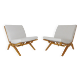 Pair Of Vintage Model S725 Beech Lounge Chairs By Dorothy & Paul Goble For Stag