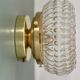 Vintage glass moulded globe wall or ceiling light (PLAFF1)