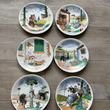 6 assiettes à dessert Sarreguemines