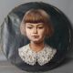 French school around 1900, portrait of a young girl, oil on canvas around 1900 Good condition. SB