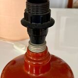 Ceramic rust bedside table lamp 1970 1980