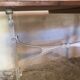 Vintage bistro table base white cast iron
