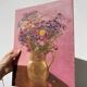 Bouquet de fleurs tableau peinture à l’huile