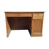 Old wooden administration office with sliding shelf