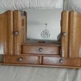 Extended stand cabinet storage cabinet wooden makeup with mirror