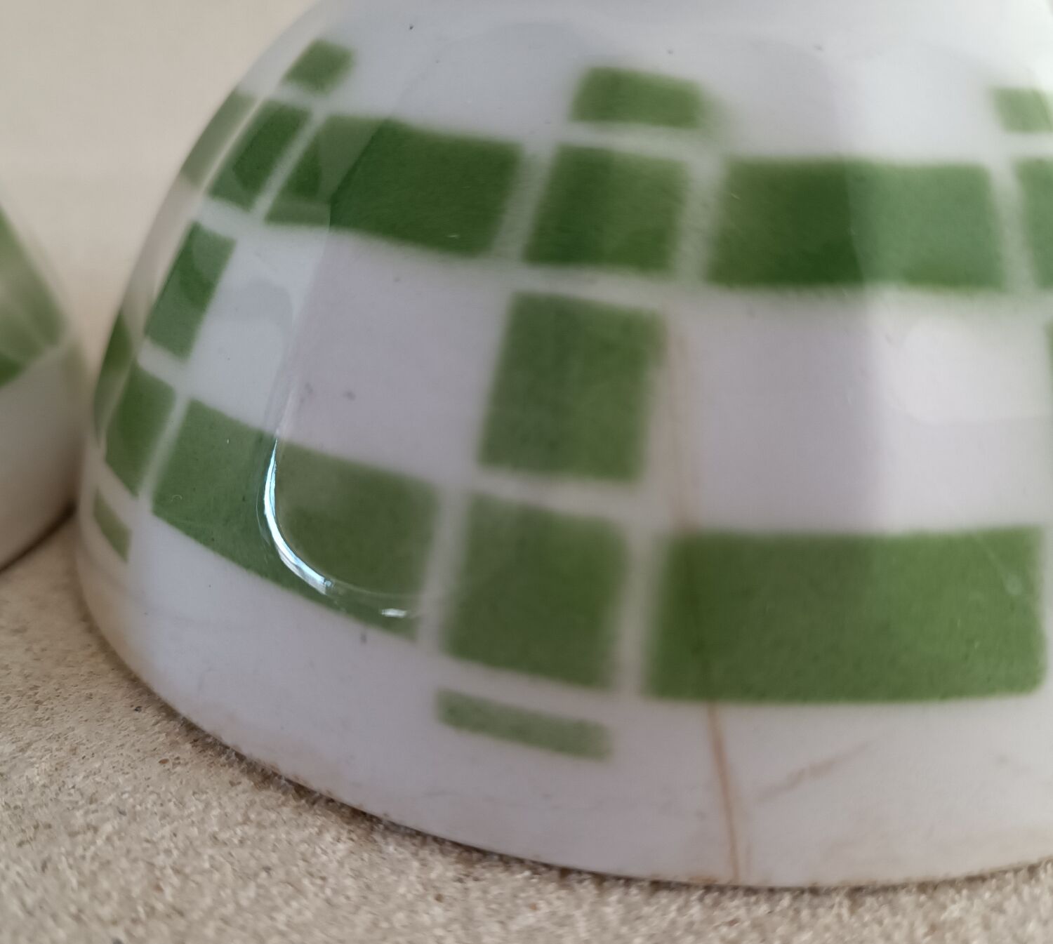2 faceted iron earth bowls