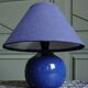 Lampe de chevet bleu Klein en céramique