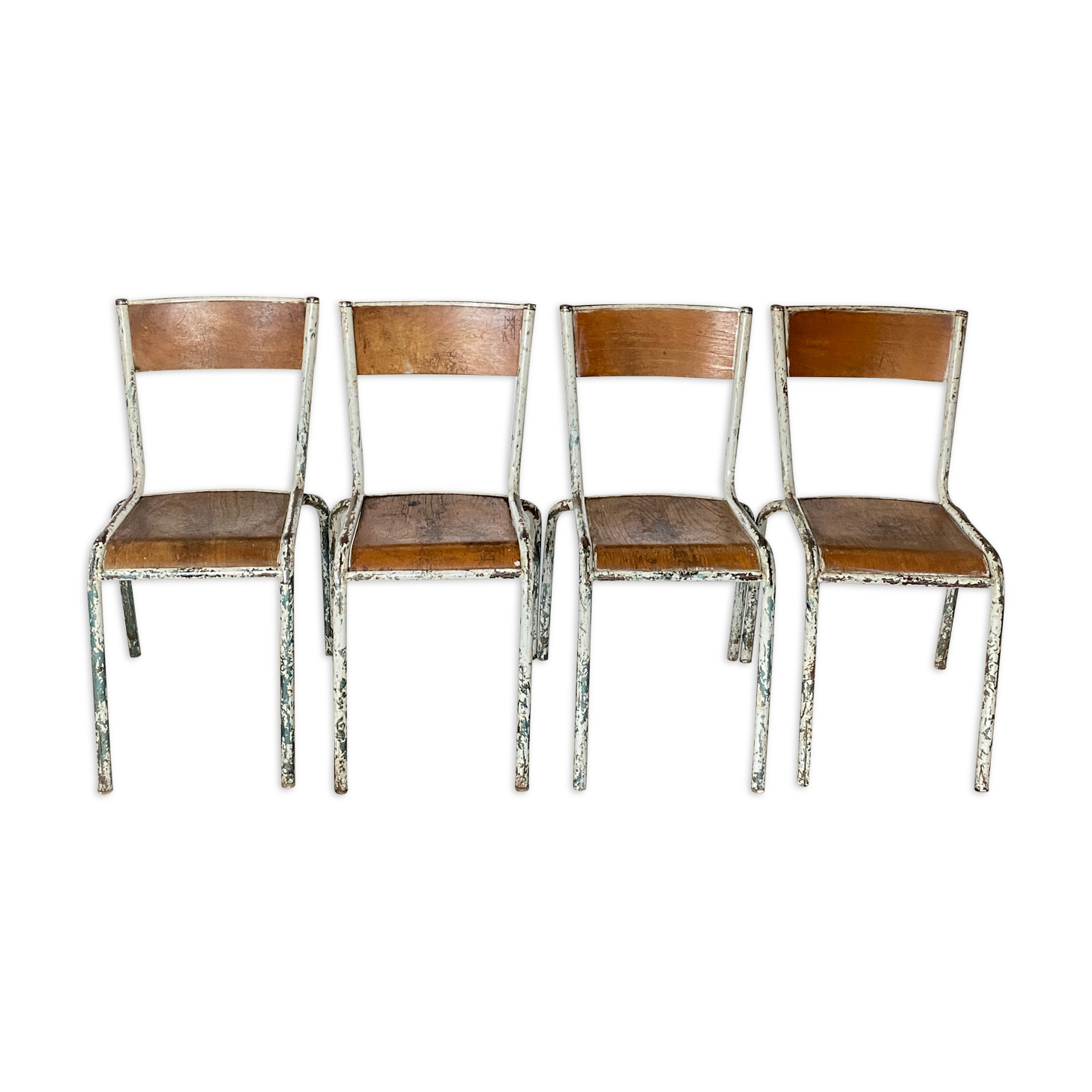 Set of 4 vintage school chairs