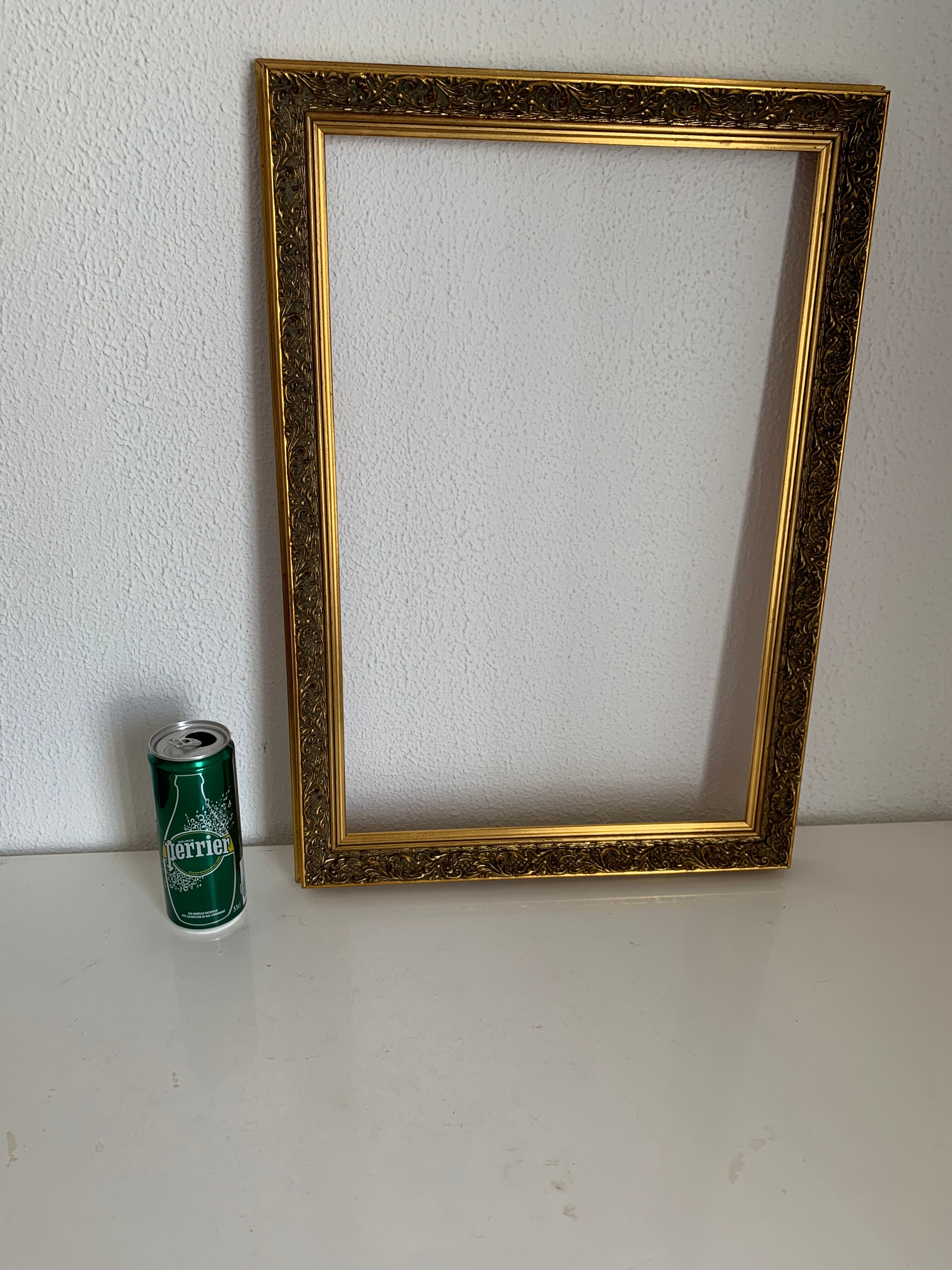 Gold leaf gilded frame for painting or print - 57 x 40 cm