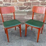 4 Vintage chairs of Restaurant bistro skai simili leather