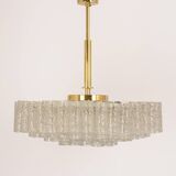 Large Doria chandelier with frosted glass tubes, Germany, 1960s.