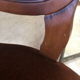 Fauteuil Voltaire assise marron