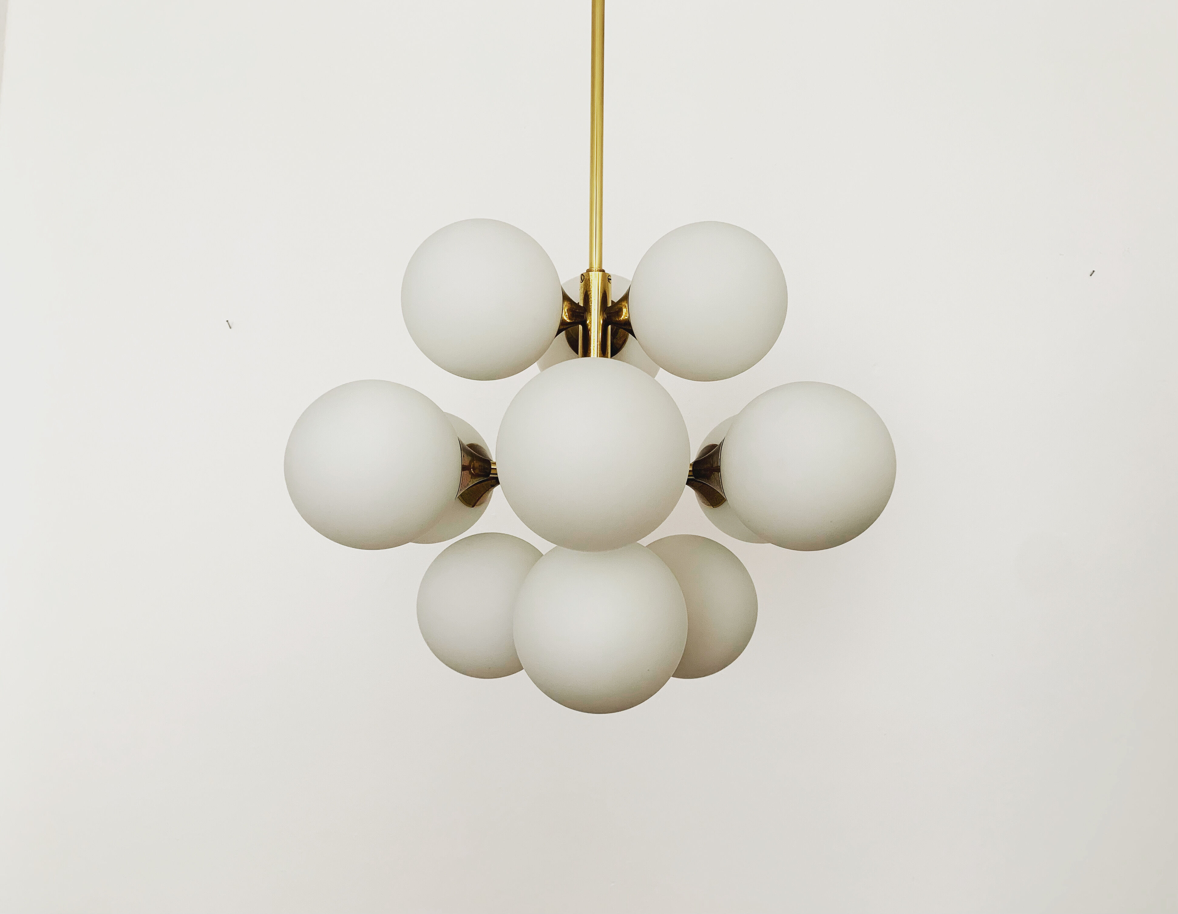 Brass Sputnik chandelier by Kaiser Leuchten