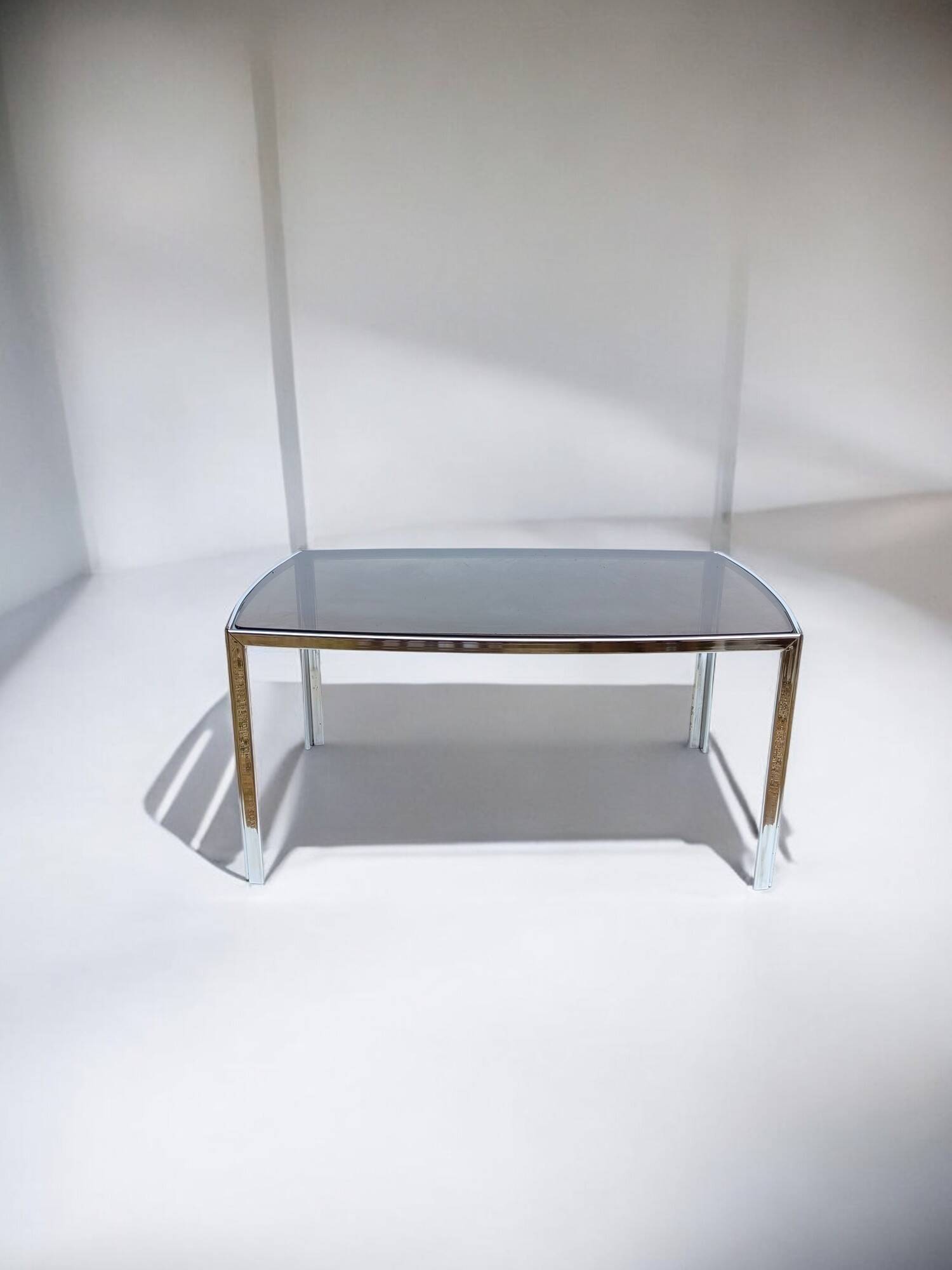 Vintage smoked glass table