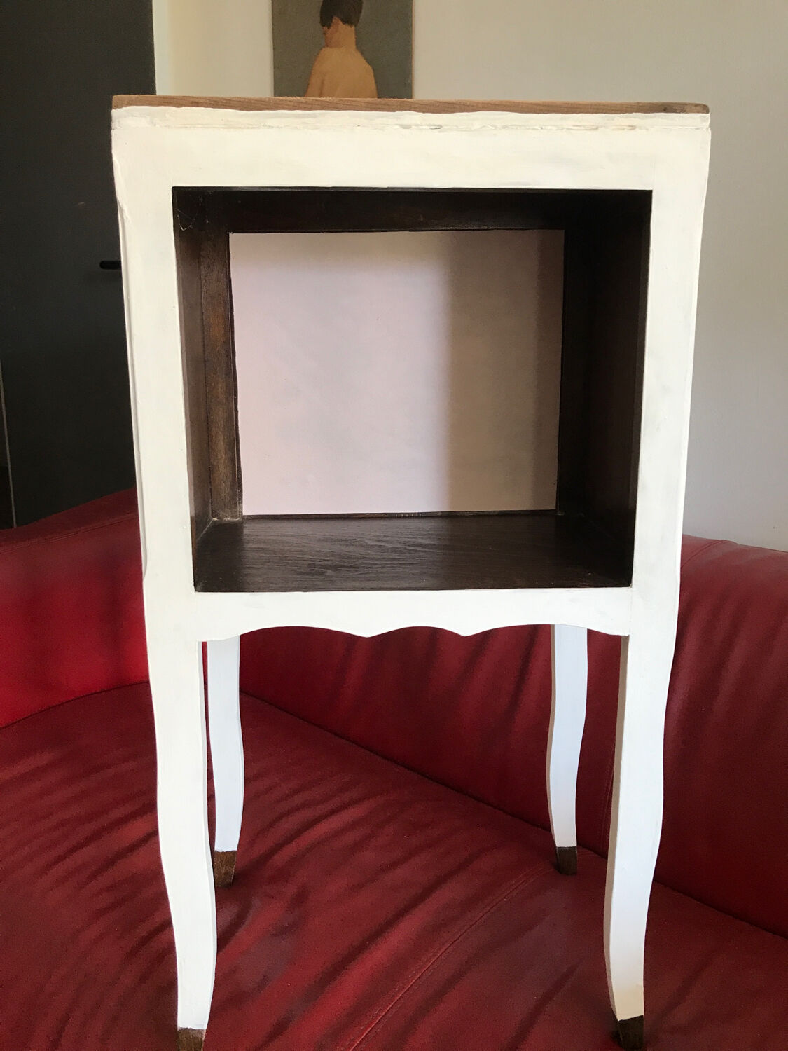 Bedside table vintage country style wood