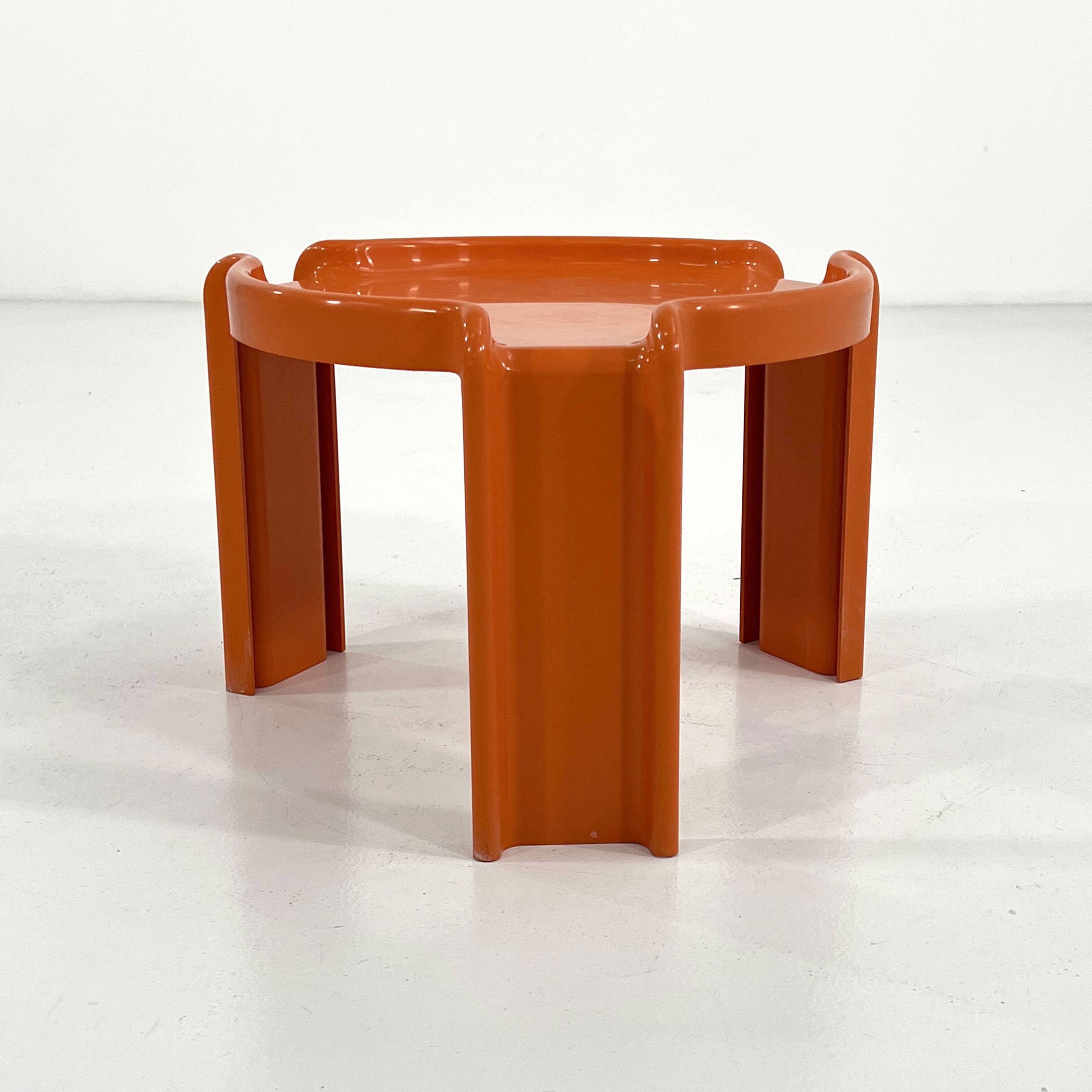 Orange side table by Giotto Stoppino for Kartell, 1970.