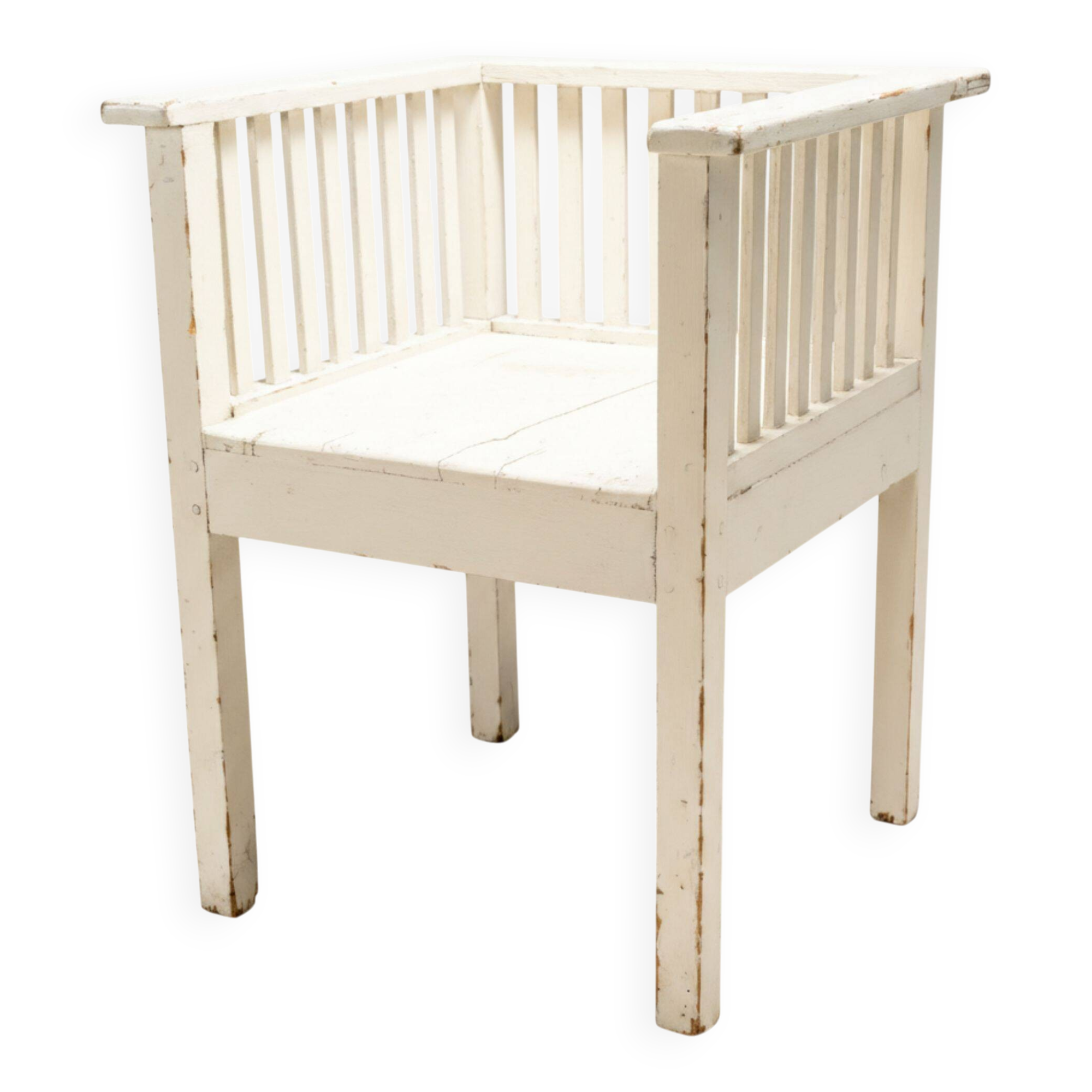 Early 20th Century Painted Wooden Armchair, Central Europe, c. 1915–1930