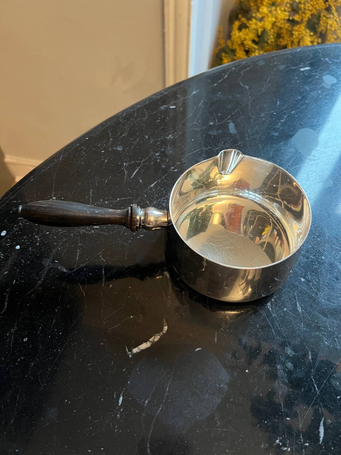 Magnificent silver sauceboat.