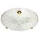 1 of 4 large round glass ice Murano ceiling lights by Hillebrand, Germany, 1970s.