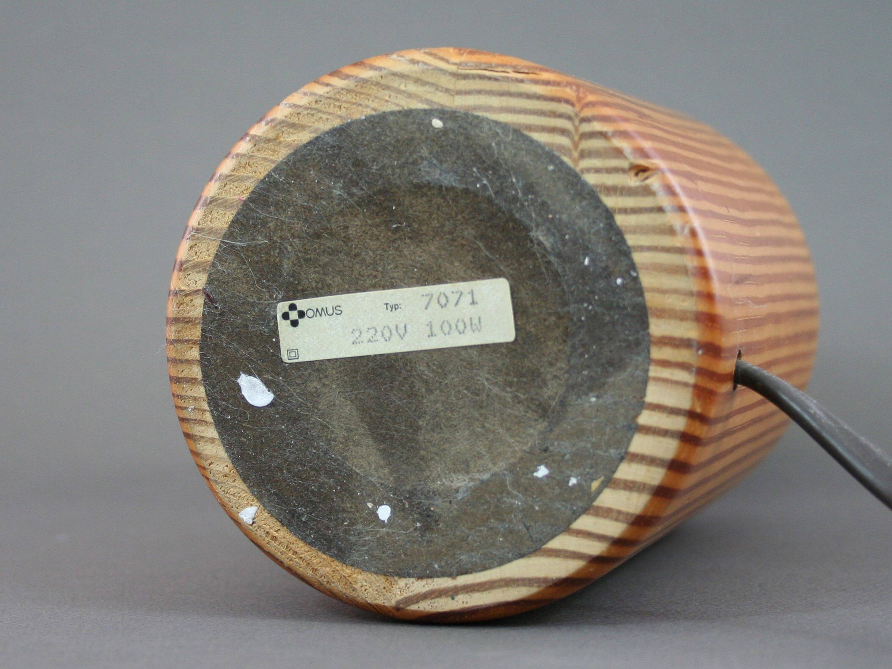 Pied de lampe Domus en bois, années 70
