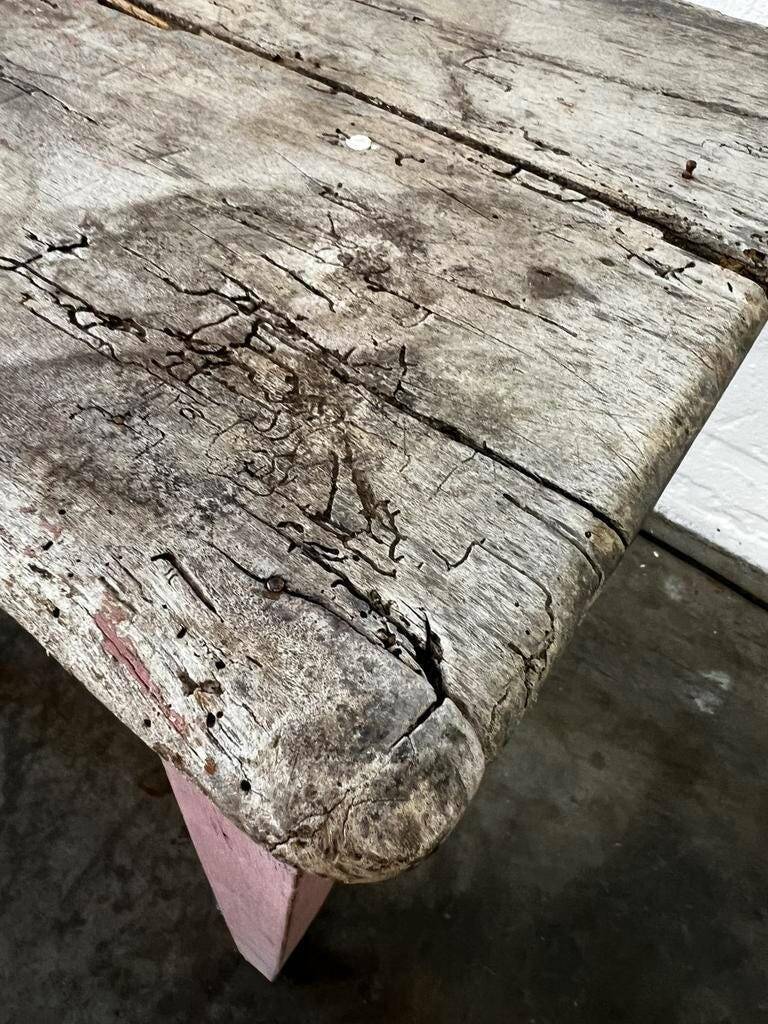 Vintage pink plant table / side table