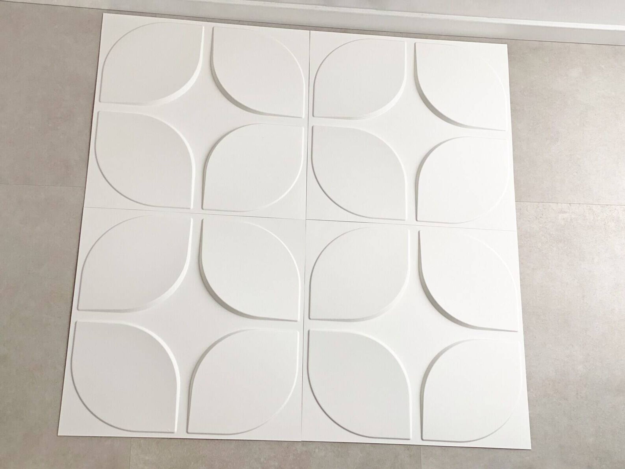 Set of 4 Space Age wall panels 1x1 meter total, vintage wall decor