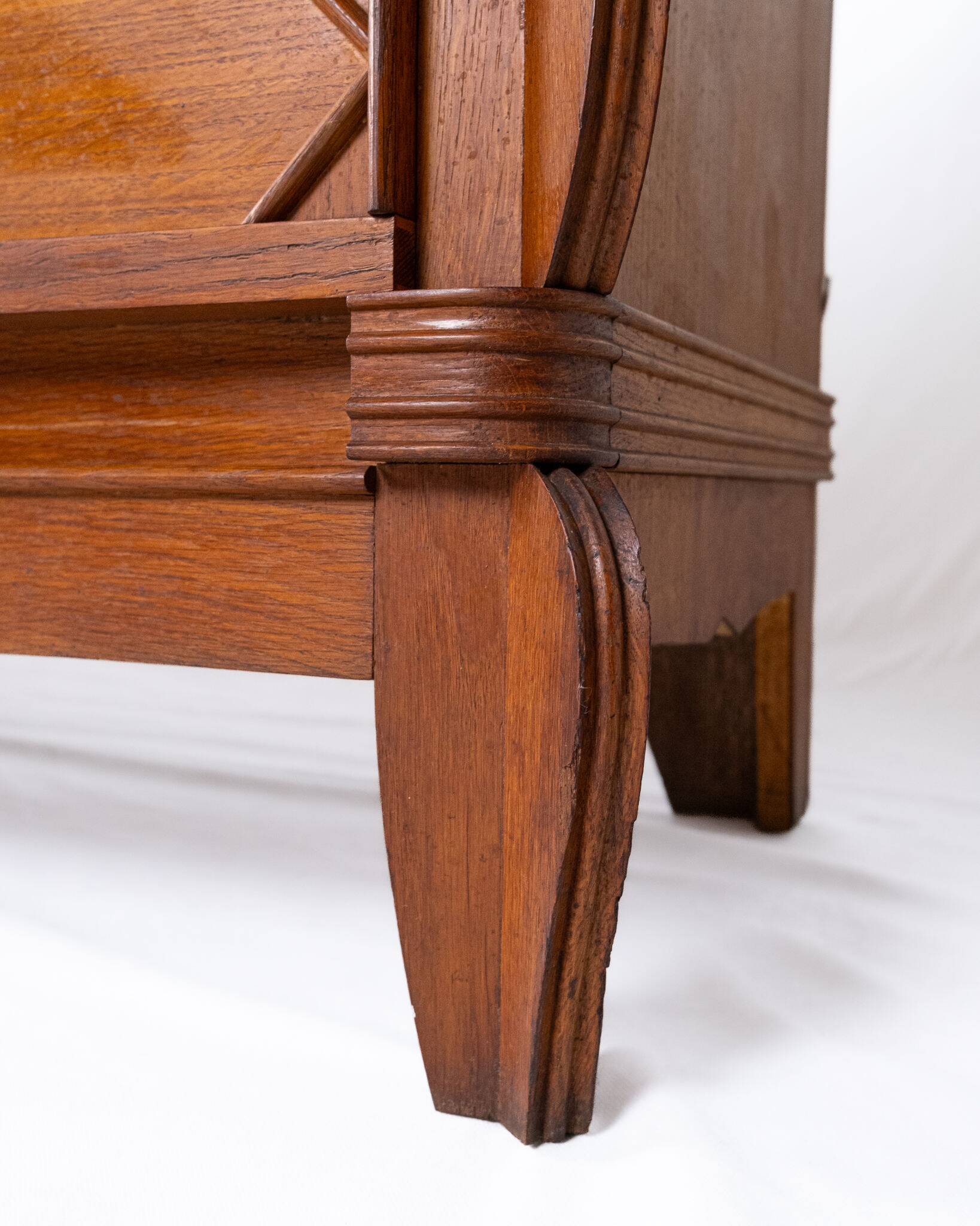 Art Deco oak buffet with crossbars, France, 1940s