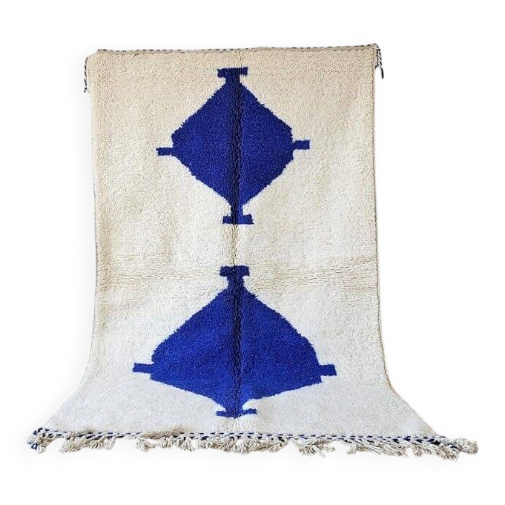 Handmade wool rug, size 100 x 200 cm