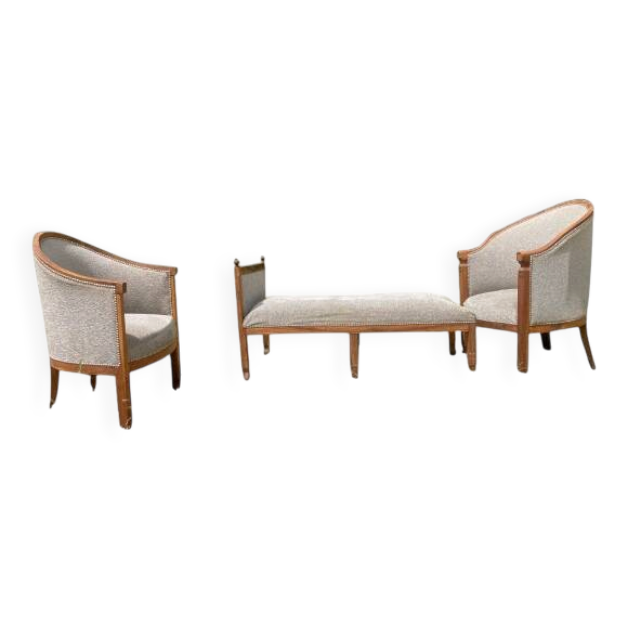 classic lounge with chaise longue - 3 pieces