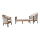 classic lounge with chaise longue - 3 pieces