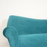 Italian Velvet Three-Seater Sofa, 1950