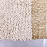 9x10 Mustard Beige Handmade Wool Moroccan Rug, 278x298Cm