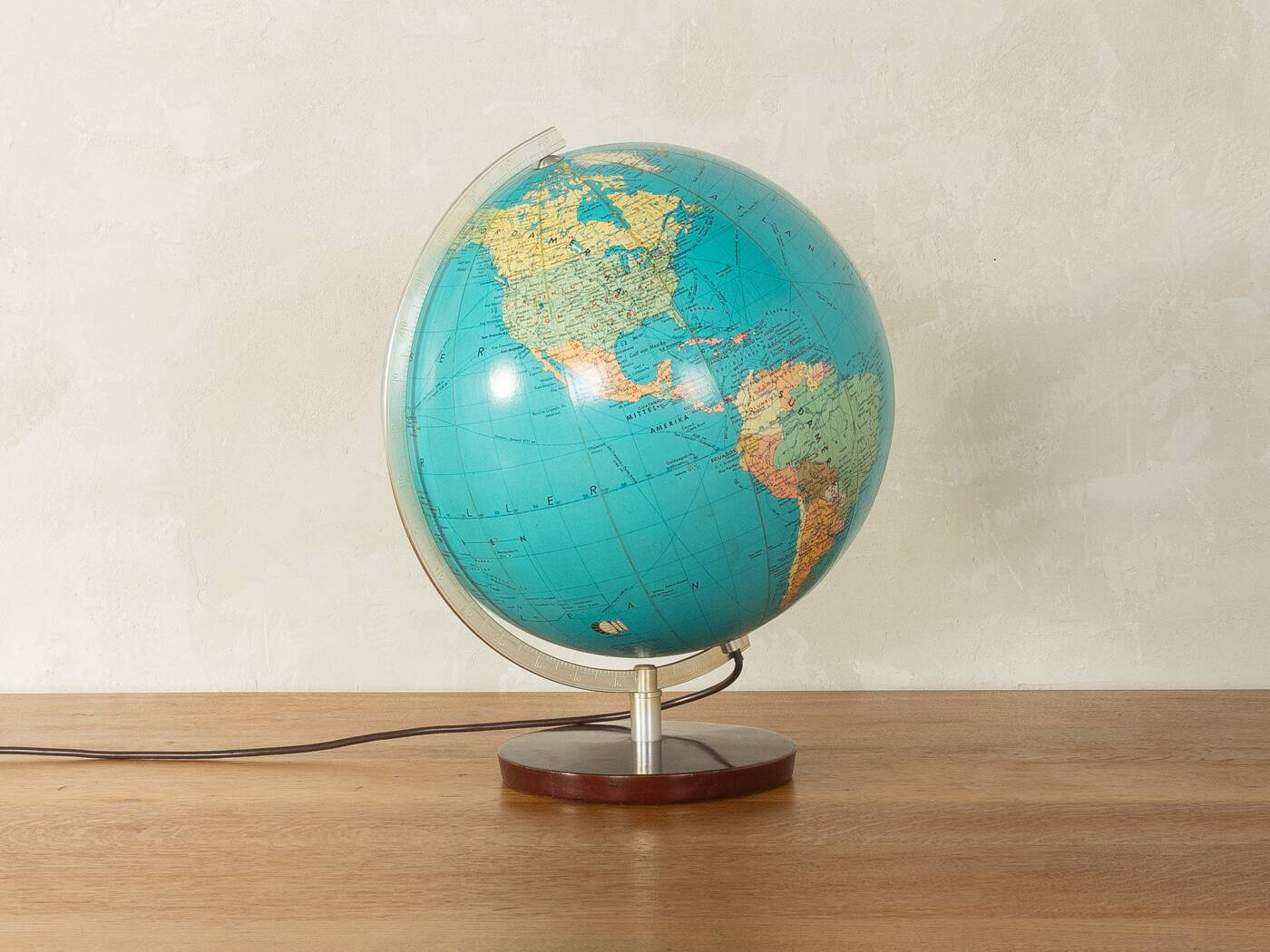 1970s Illuminated Globe