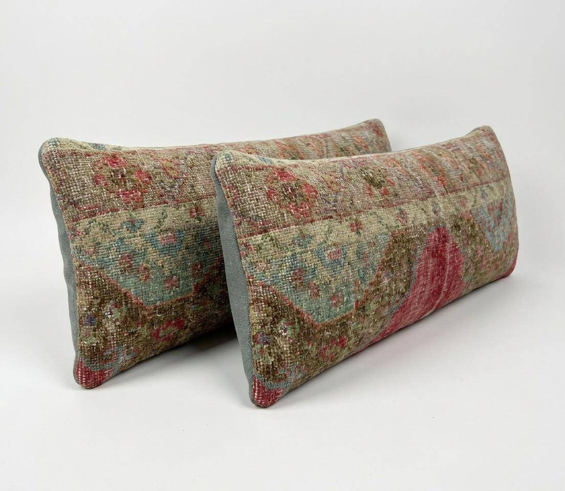 Set of 2 vintage Turkish cushion covers 41x119 cm
