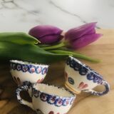 Vintage earthenware dinette cups from Quimper