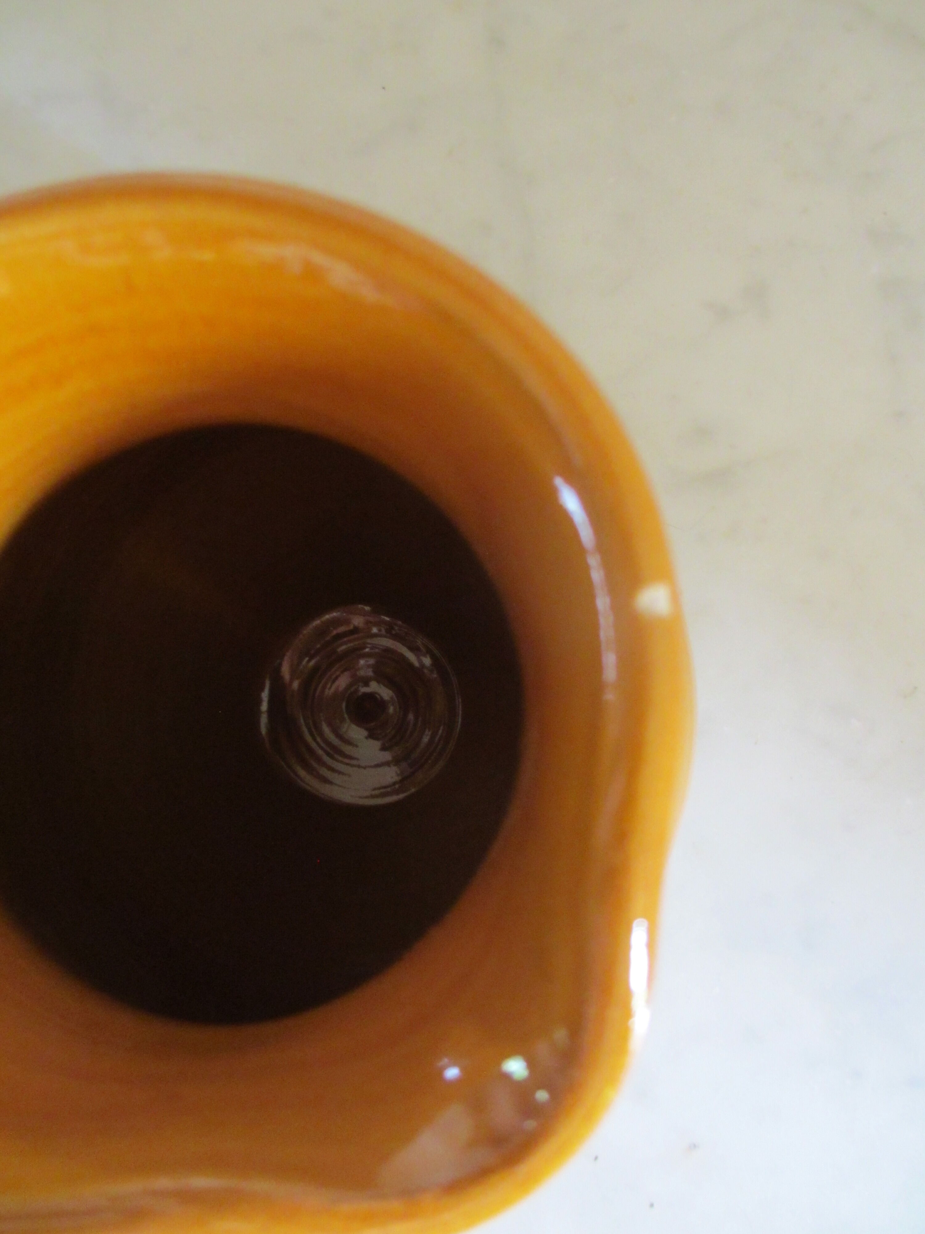 Enamelled earthenware pitcher