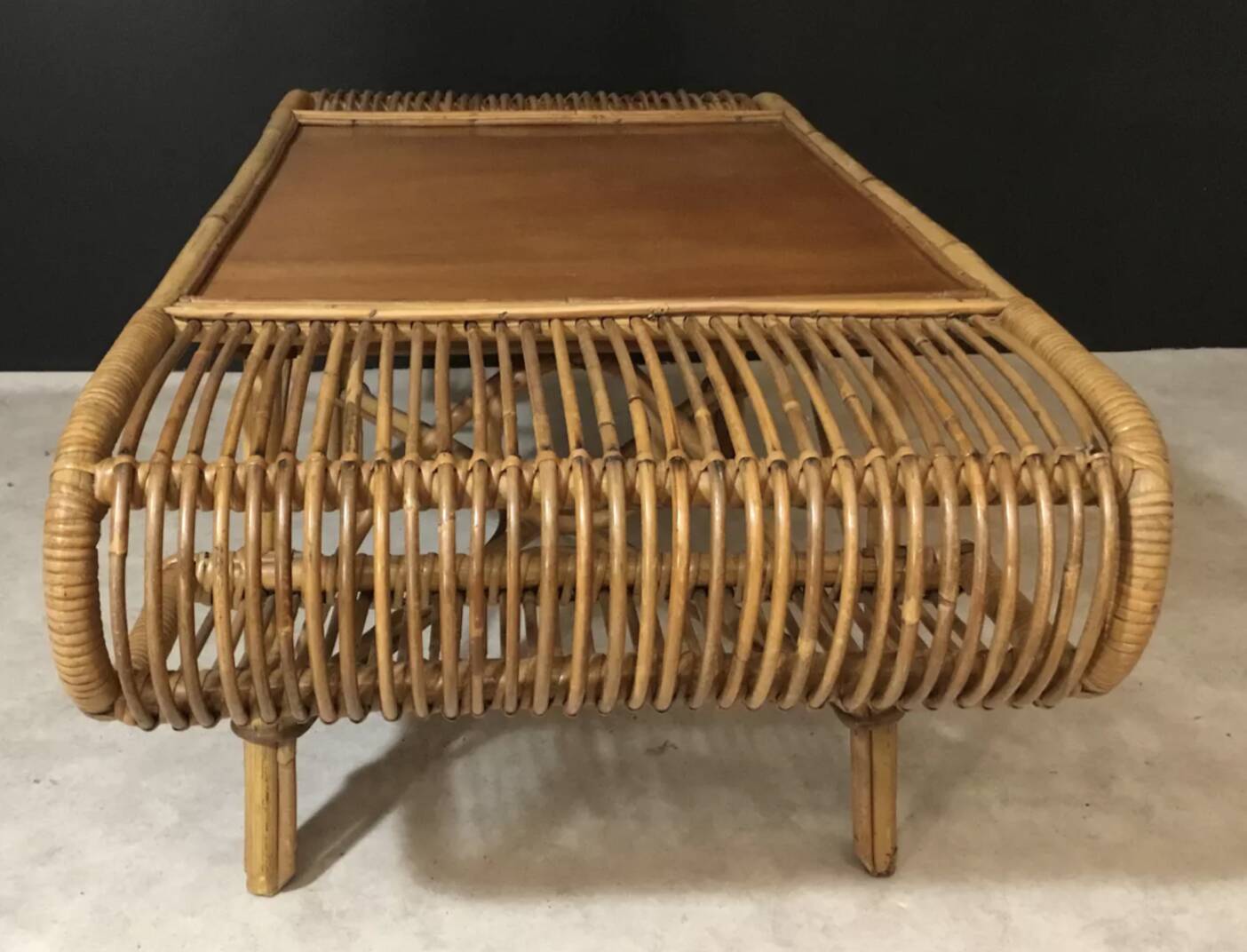 Rattan coffee table