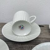 Limoges white porcelain coffee cups
