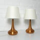 Pair of table lamps Orient copper finish Jo Hammerborg for Fog & Morup, Denmark, 1960s