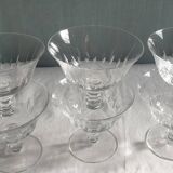 6 coupes à Champagne en cristal