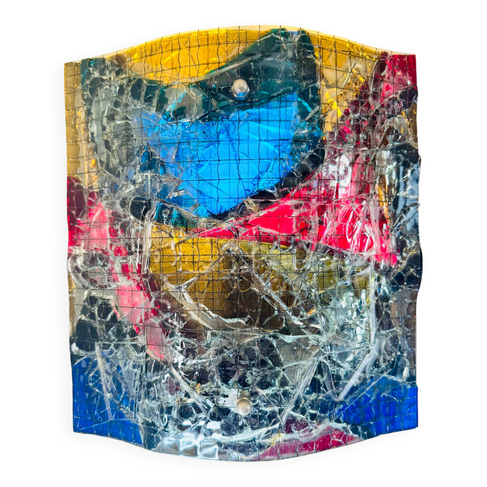 Glass Fused Wall Lamp By Glass Studio Van Tetterode, The Netherlands 1950S
