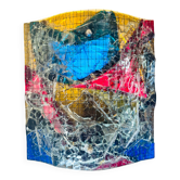 Applique murale en verre fusionné par Glass Studio Van Tetterode, Pays-Bas, années 1950.
