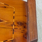 Wooden tray, inlaid decoration with marquetry and mother-of-pearl.