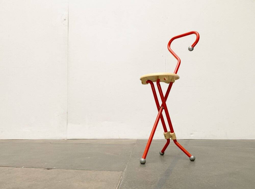 Postmodern Italian folding stool Ulisse by Ivan Loss for Sandrigarden, 1980s.