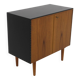 Commode scandinave en teck et en skaï, Suède, 1960